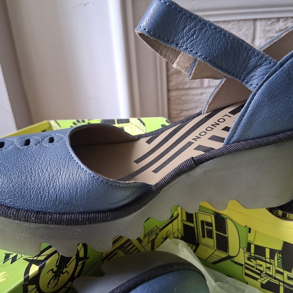 Fly London Blue Women's Flats - Picture 6 of 8